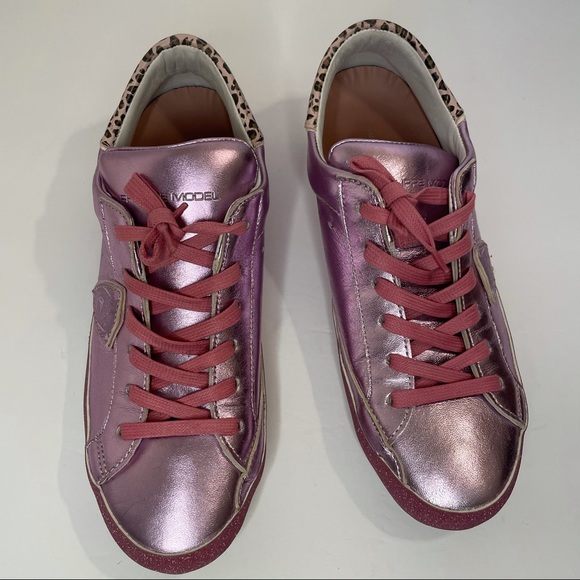 Philippe Model leopard-print pink sneaker - Picture 4 of 10